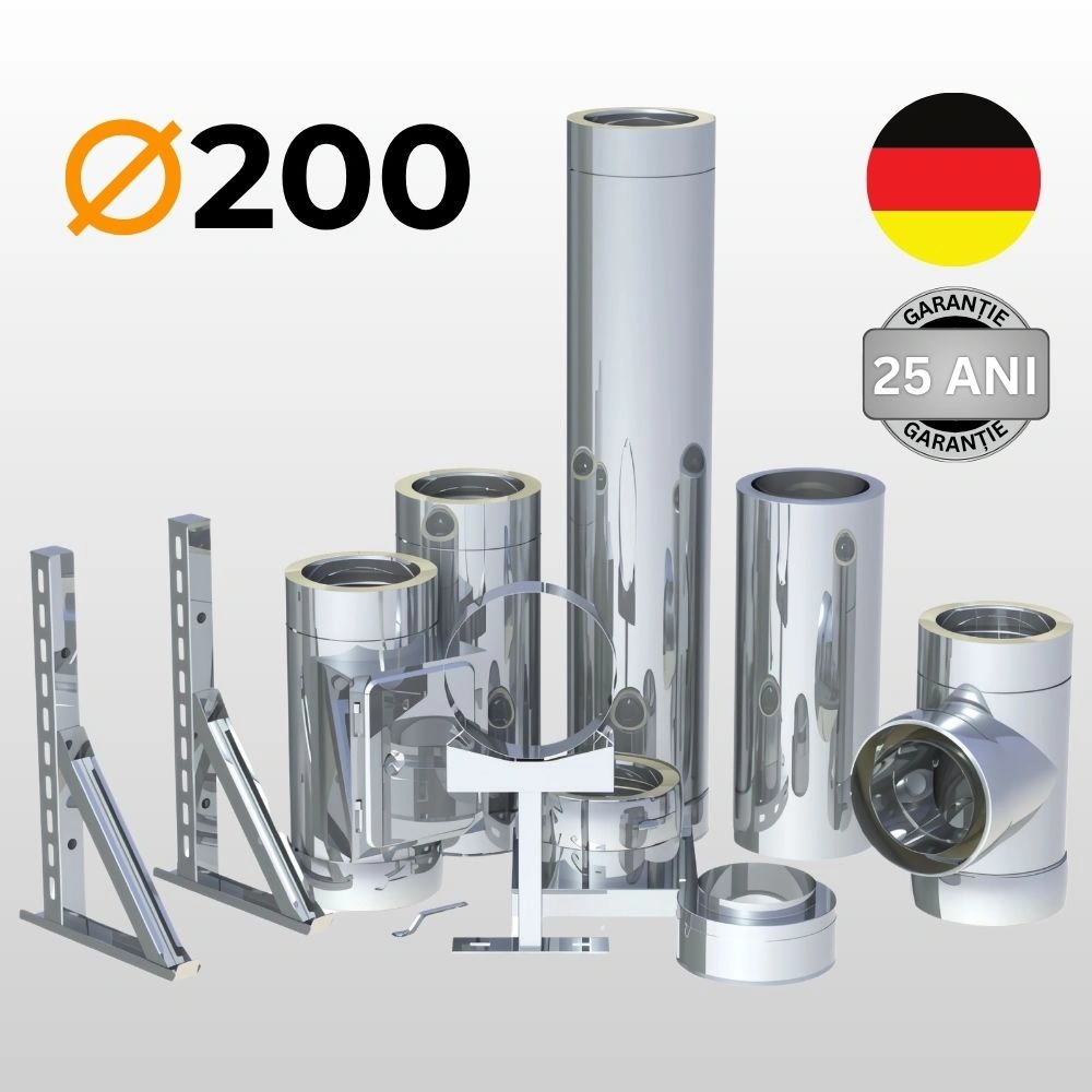 TUBULATURA INOX IZOLATIE CERAMICA FI200