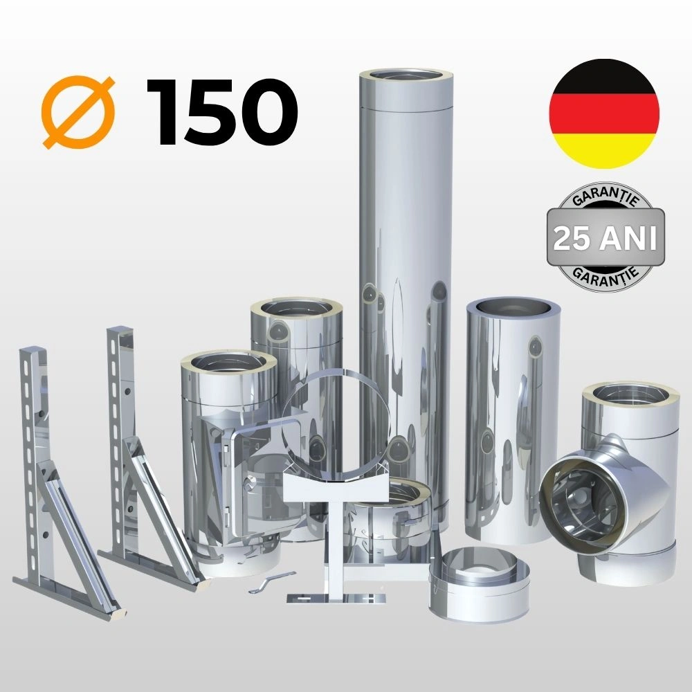 TUBULATURA INOX IZOLATIE CERAMICA FI150