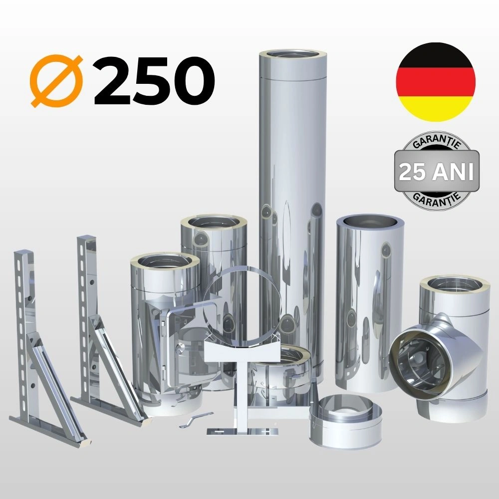 TUBULATURA INOX IZOLATIE CERAMICA FI250